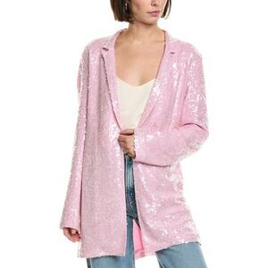 Lapointe Womens Sequin Blazer, Pink